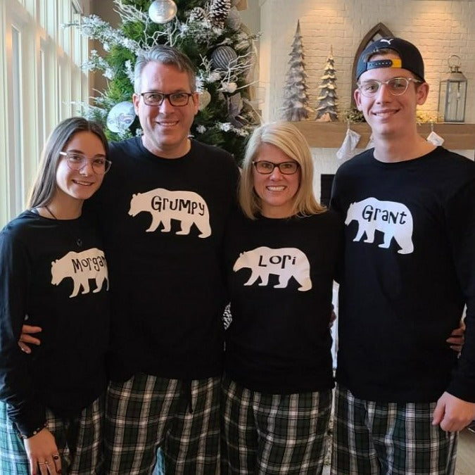 Family Bear Pajamas, Matching Family Jammies, New Family Gift, Family Pjs,  Bear Pajamas, Pajama Party Outfit, Gift for Daddy, Gift for Mommy -   Denmark