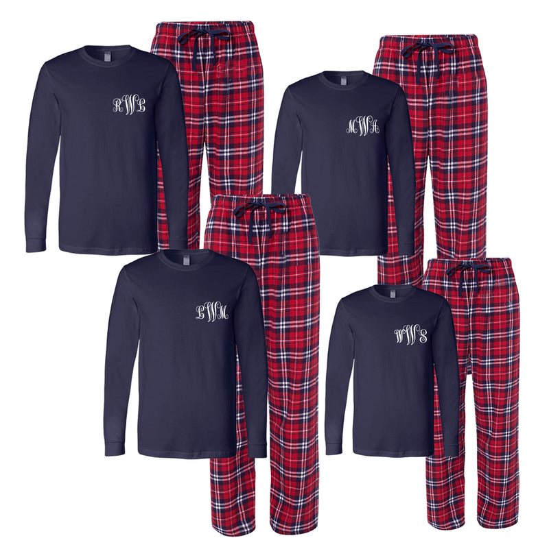 Men's Mono Check Family Christmas Pyjama Set
