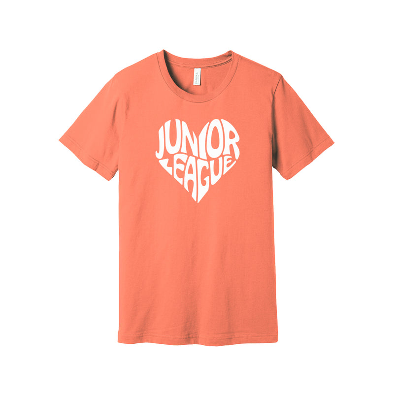 Junior League Short Sleeve Crewneck T-Shirt - JL Cut Out Heart