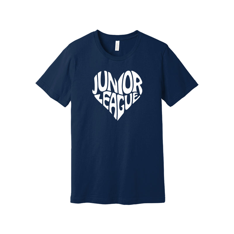 Junior League Short Sleeve Crewneck T-Shirt - JL Cut Out Heart