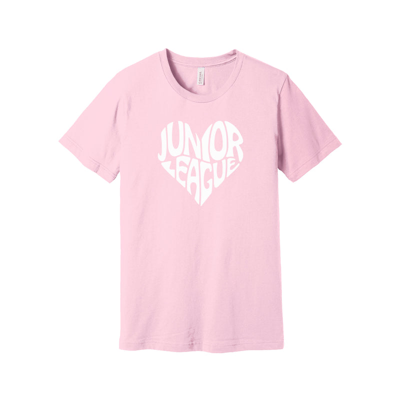 Junior League Short Sleeve Crewneck T-Shirt - JL Cut Out Heart