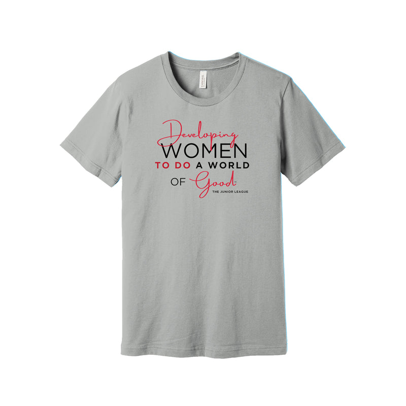 Junior League of Cobb-Marietta Short Sleeve Crewneck T-Shirt - Developing Women to do a World of Good Tee