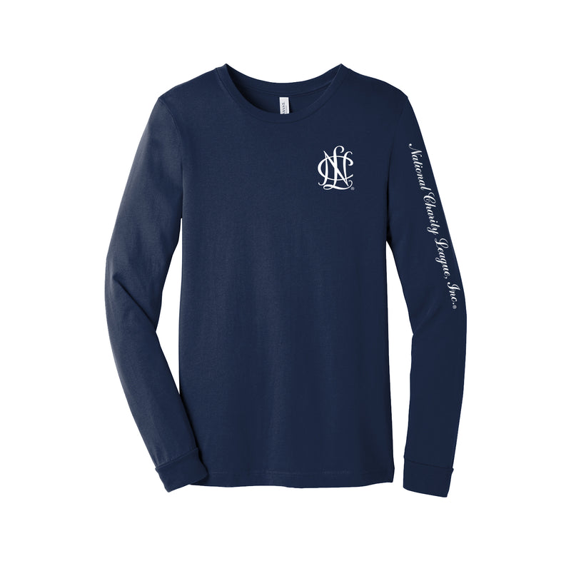 National Charity League Long Sleeve T-shirt - NCL Icon Tee - Down Sleeve