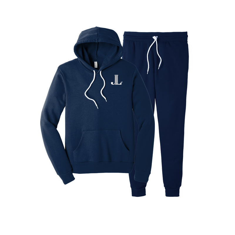 Junior League Luxe Fleece Sweatsuit - JL Icon Hooded Sweatshirt & Matching Joggers