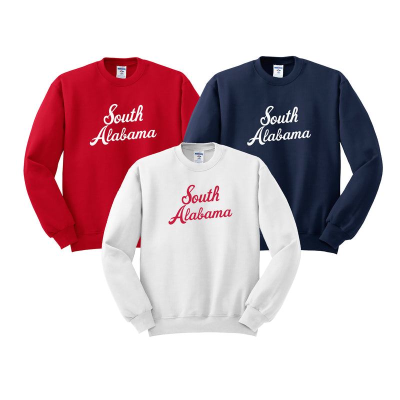 University of South Alabama Crewneck Sweatshirt - South Alabama Script Logo