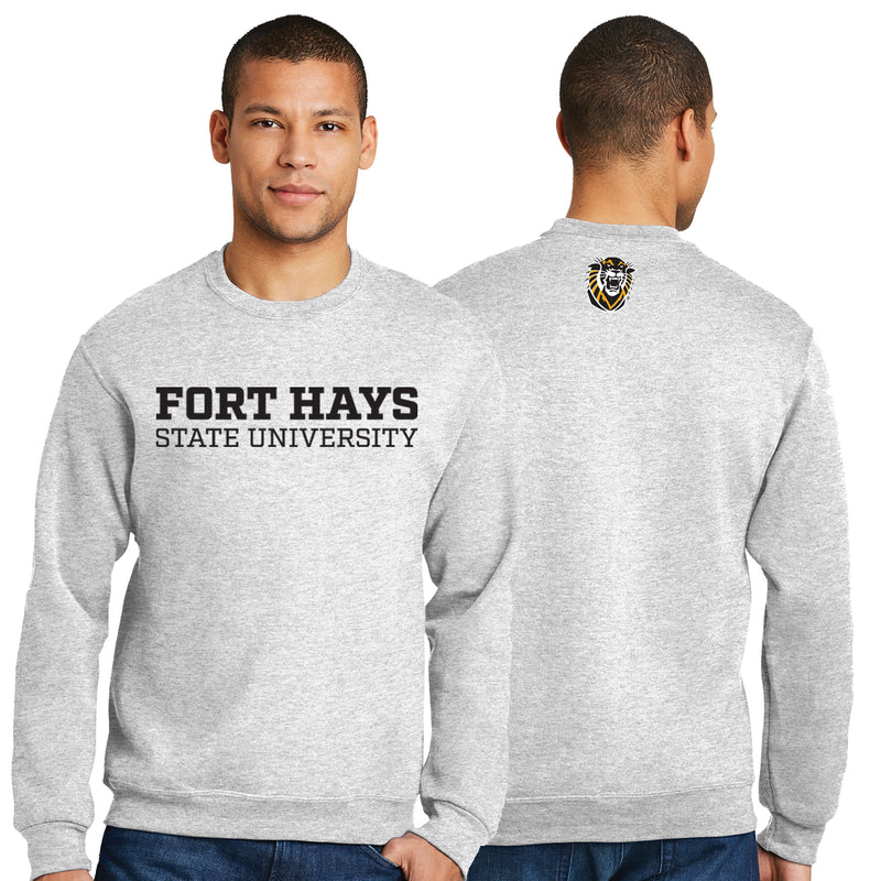 Fort Hays State University Crewneck Sweatshirt - Front & Back Print