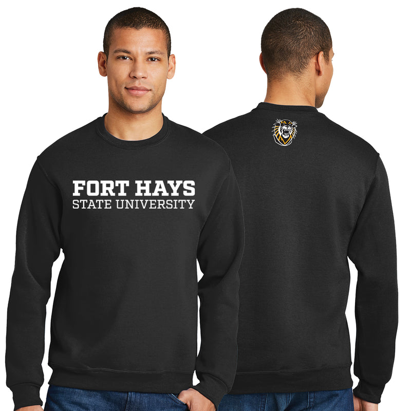 Fort Hays State University Crewneck Sweatshirt - Front & Back Print