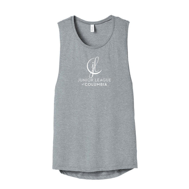 Junior League of Columbia Flowy Scoop Neck Tank - JL Columbia SC Logo