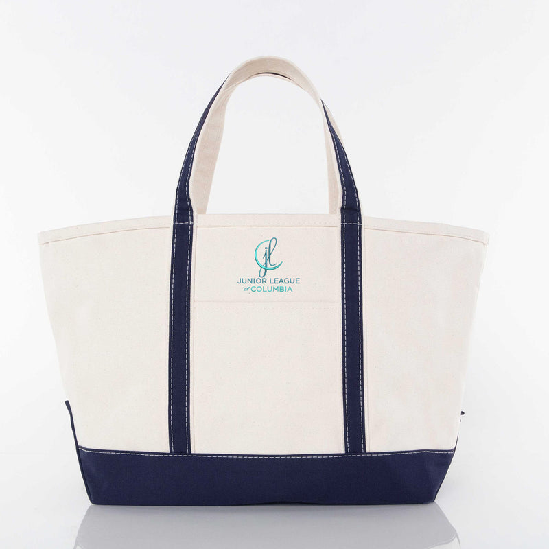 Junior League of Columbia Large Canvas Tote - JL Columbia Logo