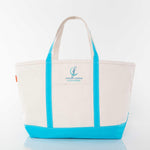 Junior League of Columbia Large Canvas Boat Tote - JL Columbia Logo