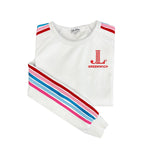 Junior League of Greenwich Striped Crewneck Luxe Fleece Sweatshirt - JL Greenwich Icon