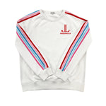 Junior League of Greenwich Striped Crewneck Luxe Fleece Sweatshirt - JL Greenwich Icon