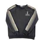 Junior League of Hartford Striped Crewneck Luxe Fleece Sweatshirt - JL Hartford Icon Charcoal