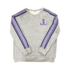 Junior League Striped Crewneck Luxe Fleece Sweatshirt - JL Icon - Lavender