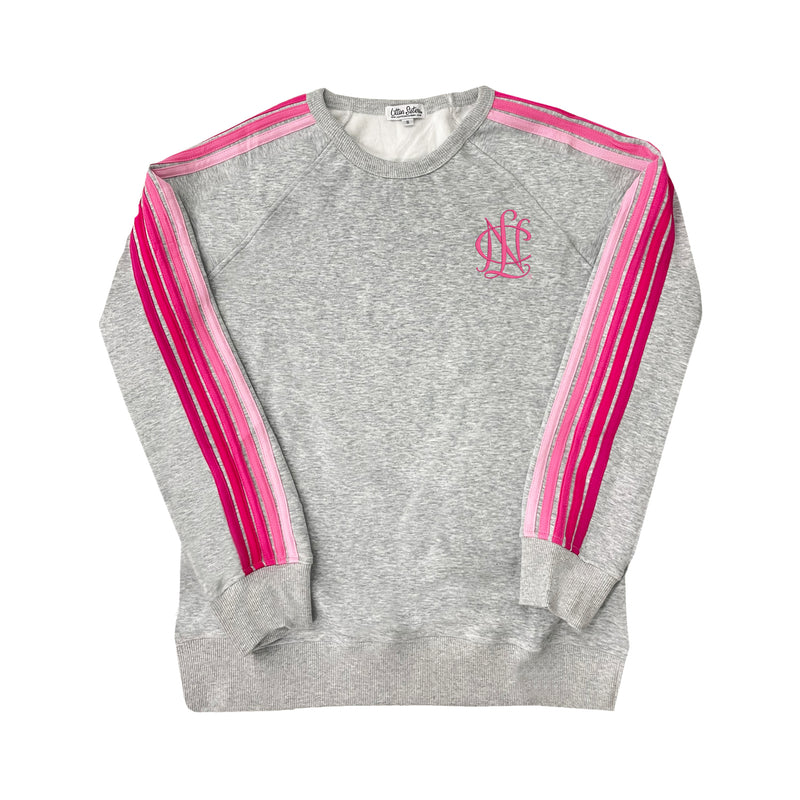 National Charity League Striped Crewneck Luxe Fleece Sweatshirt - NCL Manhattan-Hermosa Chapter