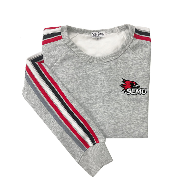 Southeast Missouri State University Striped Crewneck Sweatshirt