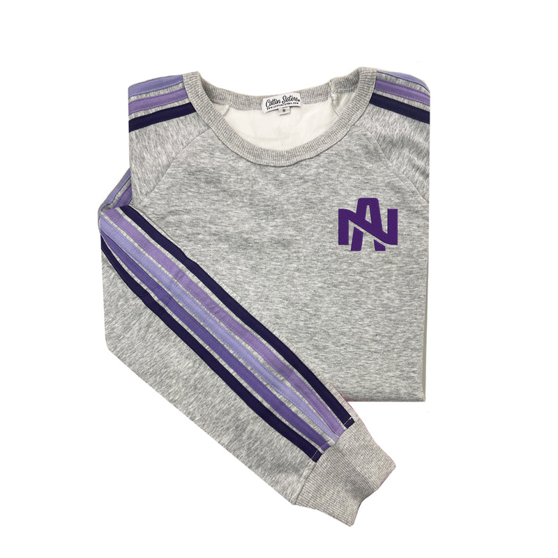 University of North Alabama Striped Crewneck Sweatshirt