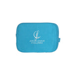 Junior League of Columbia Waffle Weave Cosmetic Bag - JL Columbia Logo