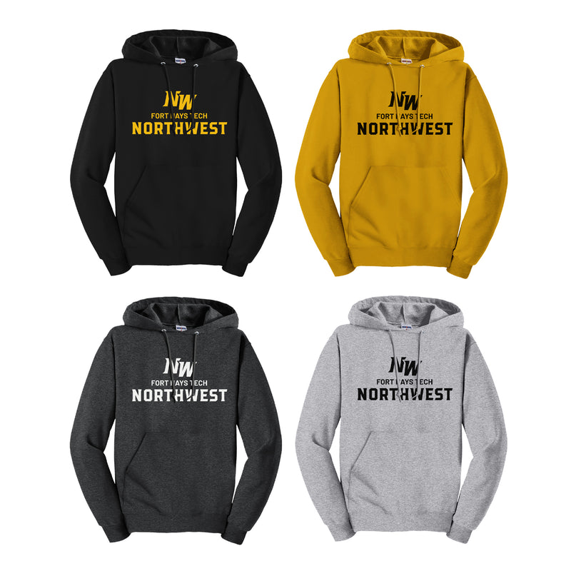 Fort Hays Tech Northwest Logo Hooded Sweatshirt