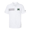 Hawaii Manoa H Adidas 3 Stripe Polo