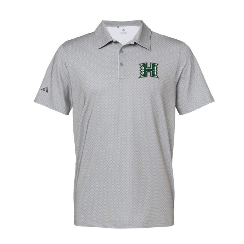 Hawaii Manoa H Adidas Diamond Dot Print Polo