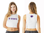 Kansas State University Cropped Fitted Tank Top