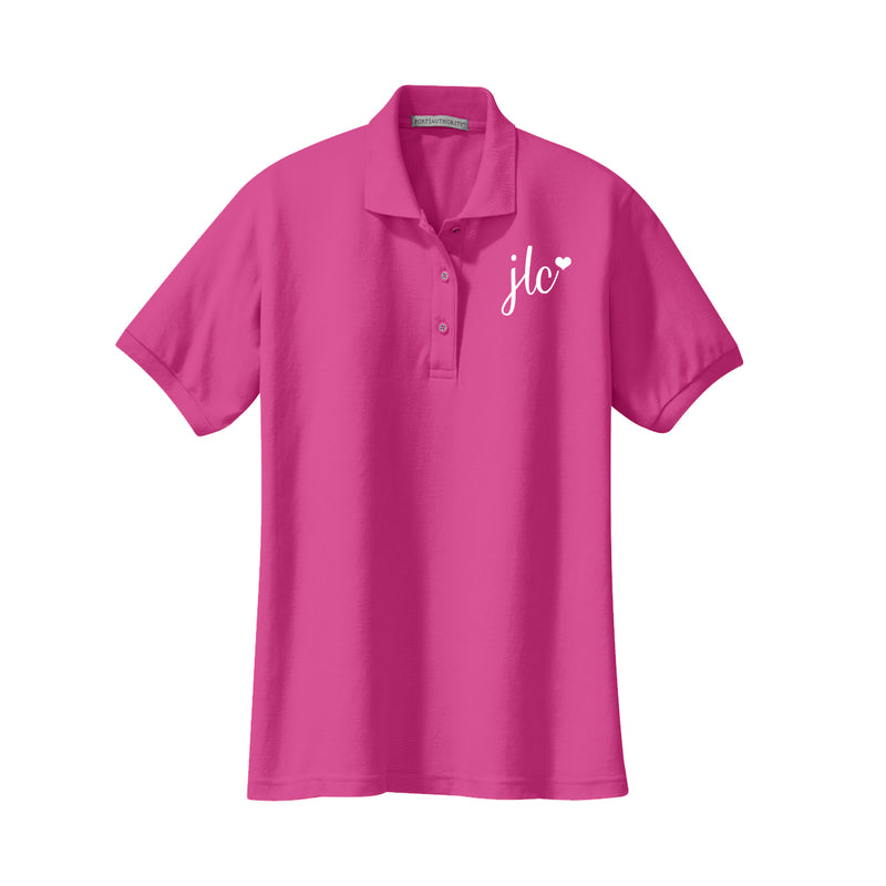 Junior League of Columbia Ladies Cotton Pique Polo - JLC Heart Logo