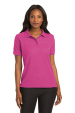 Junior League of Columbia Ladies Cotton Pique Polo - JLC Heart Logo