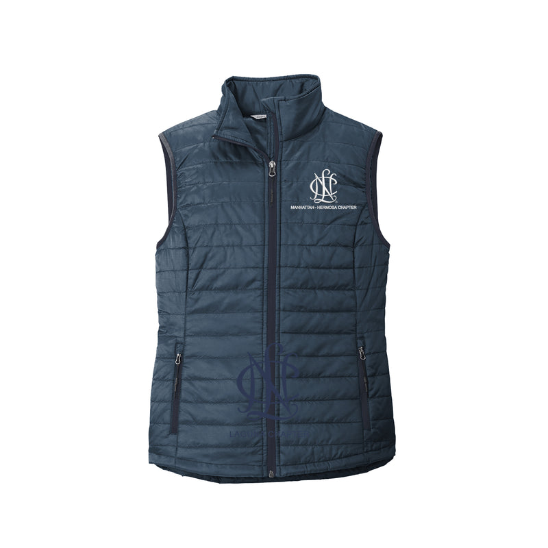 National Charity League Puffy Vest - Manhattan-Hermosa Chapter - Navy