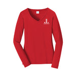 Junior League of Minneapolis Long Sleeve V-Neck Tee - JL Icon Minneapolis