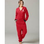 Junior League of Greenwich Adult Fleece Hooded Lounger Onesie with Pockets