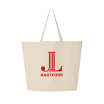 Junior League of Hartford Lightweight Canvas Jumbo Tote - JL Hartford Icon Tote