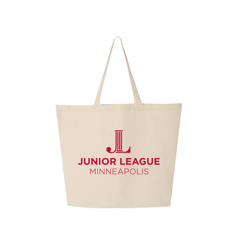 Junior League of Minneapolis Lightweight Canvas Jumbo Tote - Minneapolis Logo Tote - 24 Piece Minimum