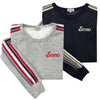 SEMO Striped Crewneck Luxe Fleece Sweatshirt