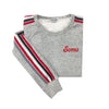 SEMO Striped Crewneck Luxe Fleece Sweatshirt