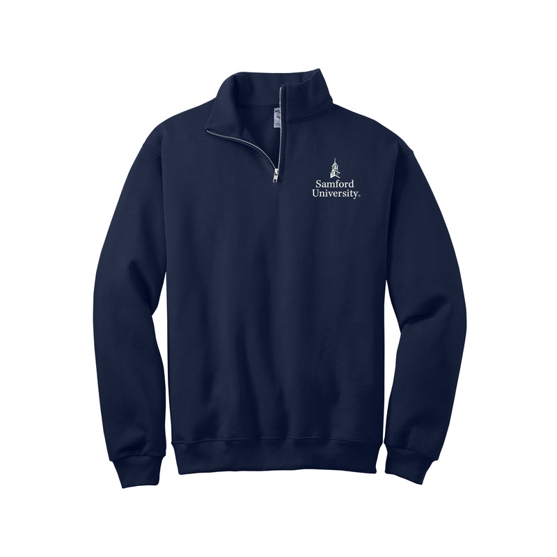 Samford University Embroidered Quarter Zip Sweatshirt