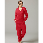 Junior League of Greenwich Adult Fleece Hooded Lounger Onesie with Pockets