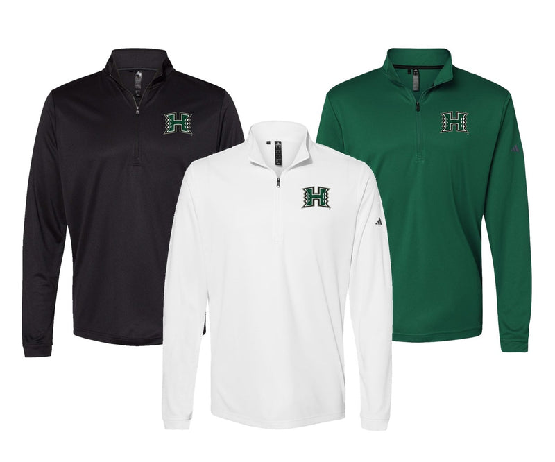 Hawaii Manoa H Adidas Lightweight Quarter Zip