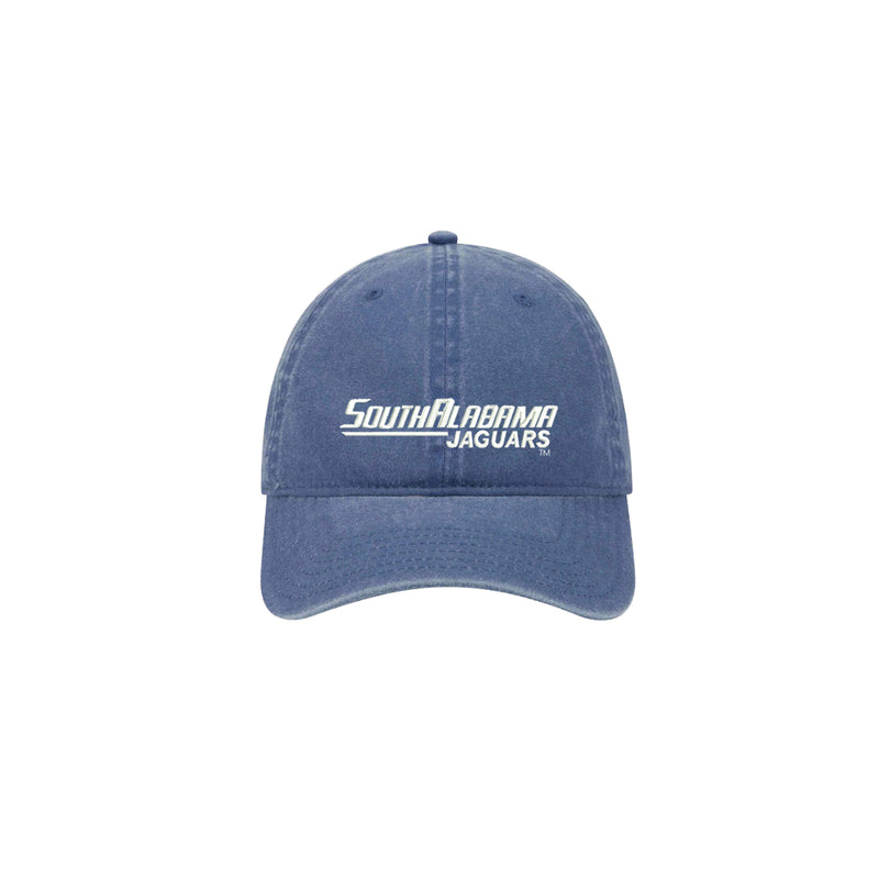 University of South Alabama Cotton Beach Washed Hat - Wordmark Logo Charcoal