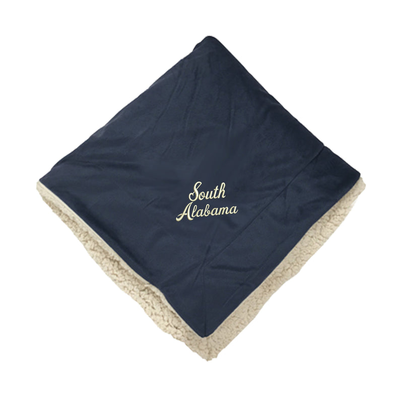 University of South Alabama Sherpa Lined Blanket