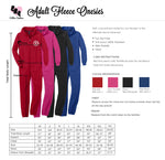 Black Haus Creative Adult Fleece Lounger Onesie - Logo on Front and Back