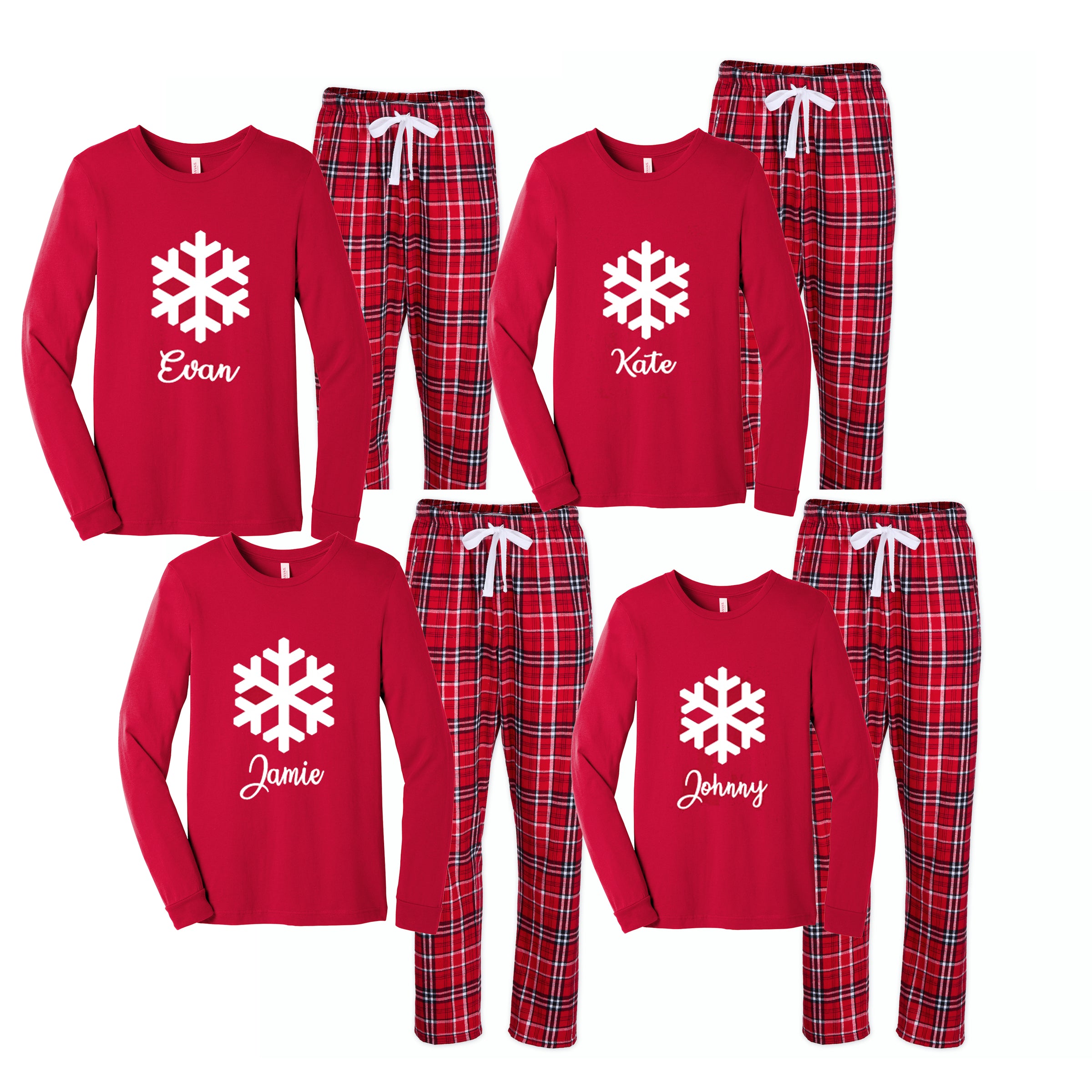 Snowflake Matching Family Pajamas – Cotton Sisters