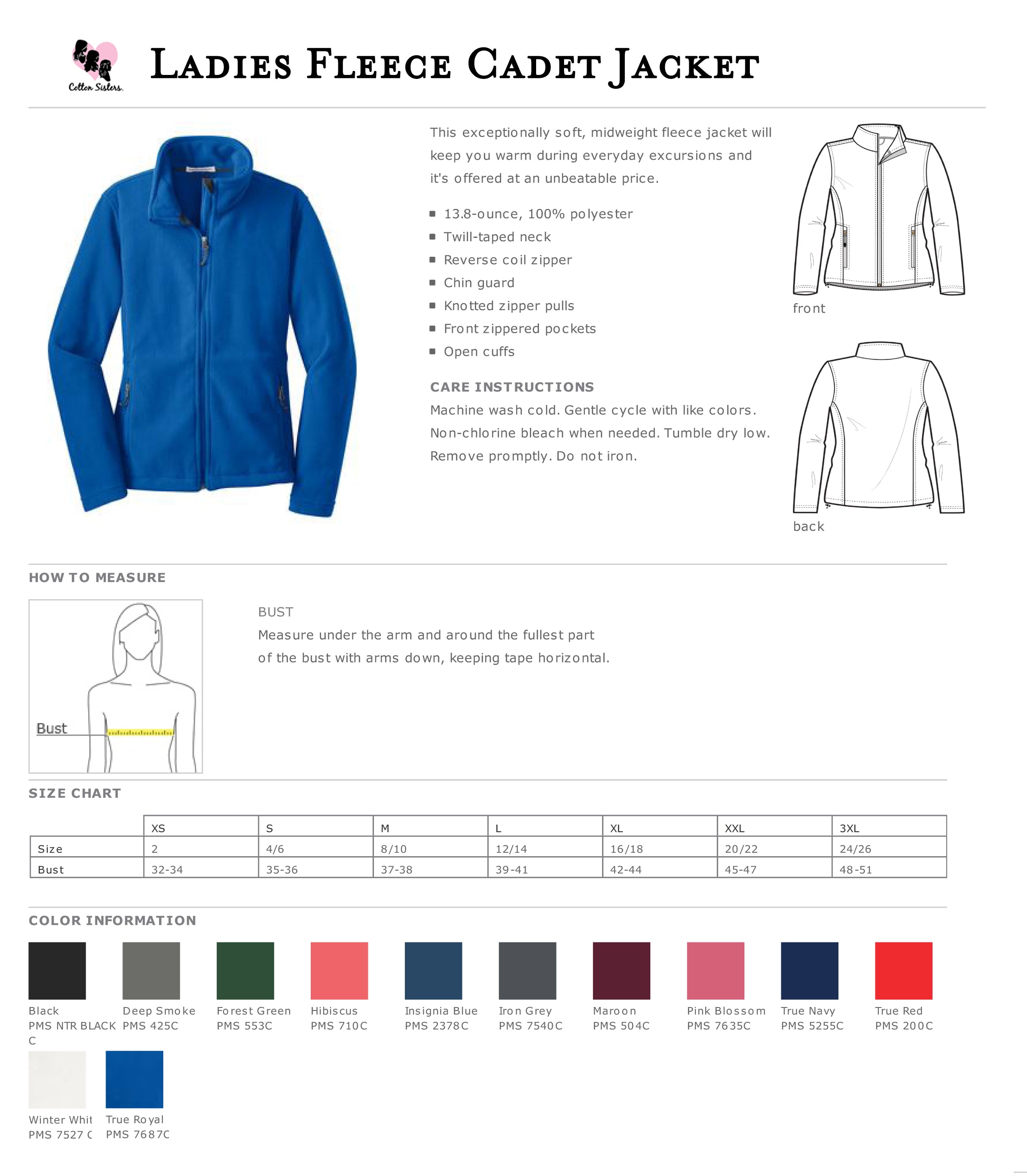 Women's Heathered Fleece Jacket - The Monogram Company