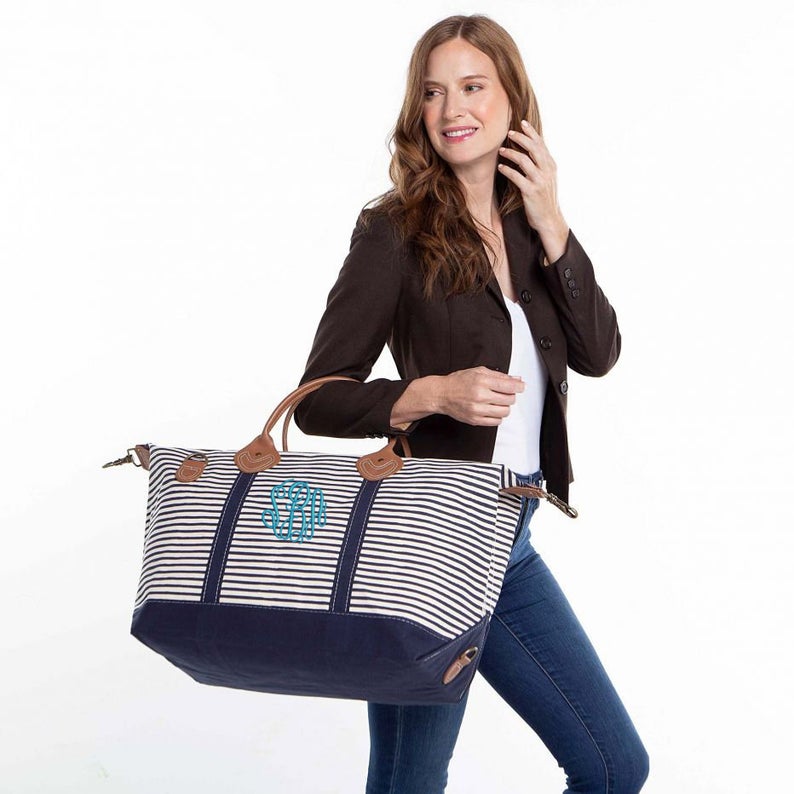 Monogrammed Classic Canvas Boat Tote – Cotton Sisters