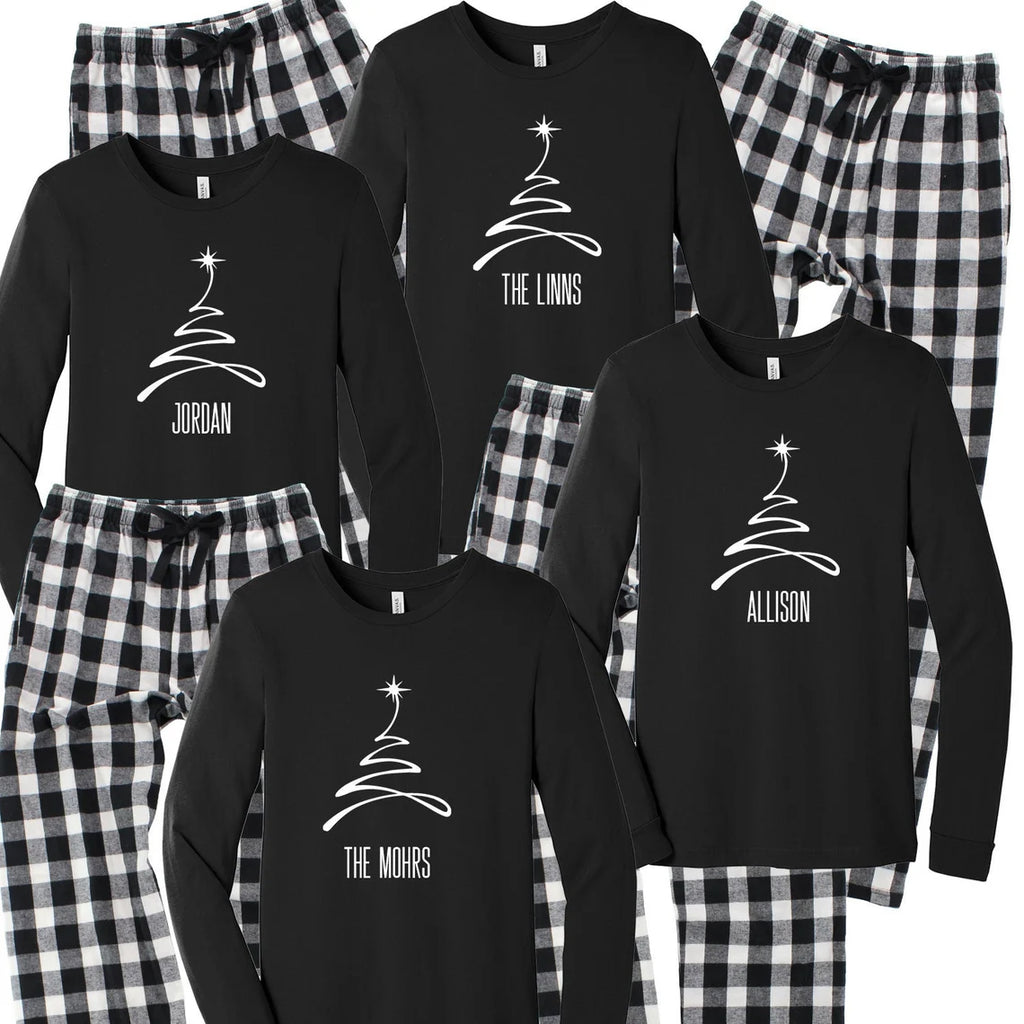 Personalized Est. Family Name Flannel Pajama Set – Cotton Sisters